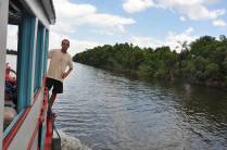 No barco, durante viagem pelo Rio Preguiças, entre Barreirinhas e Atins, nos Lençóis Maranhenses (MA)